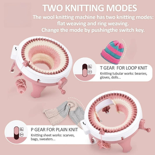 Knitting machine, intelligent knitting machine, lace knitting machine, knitting machine kit, suitable for children and adults