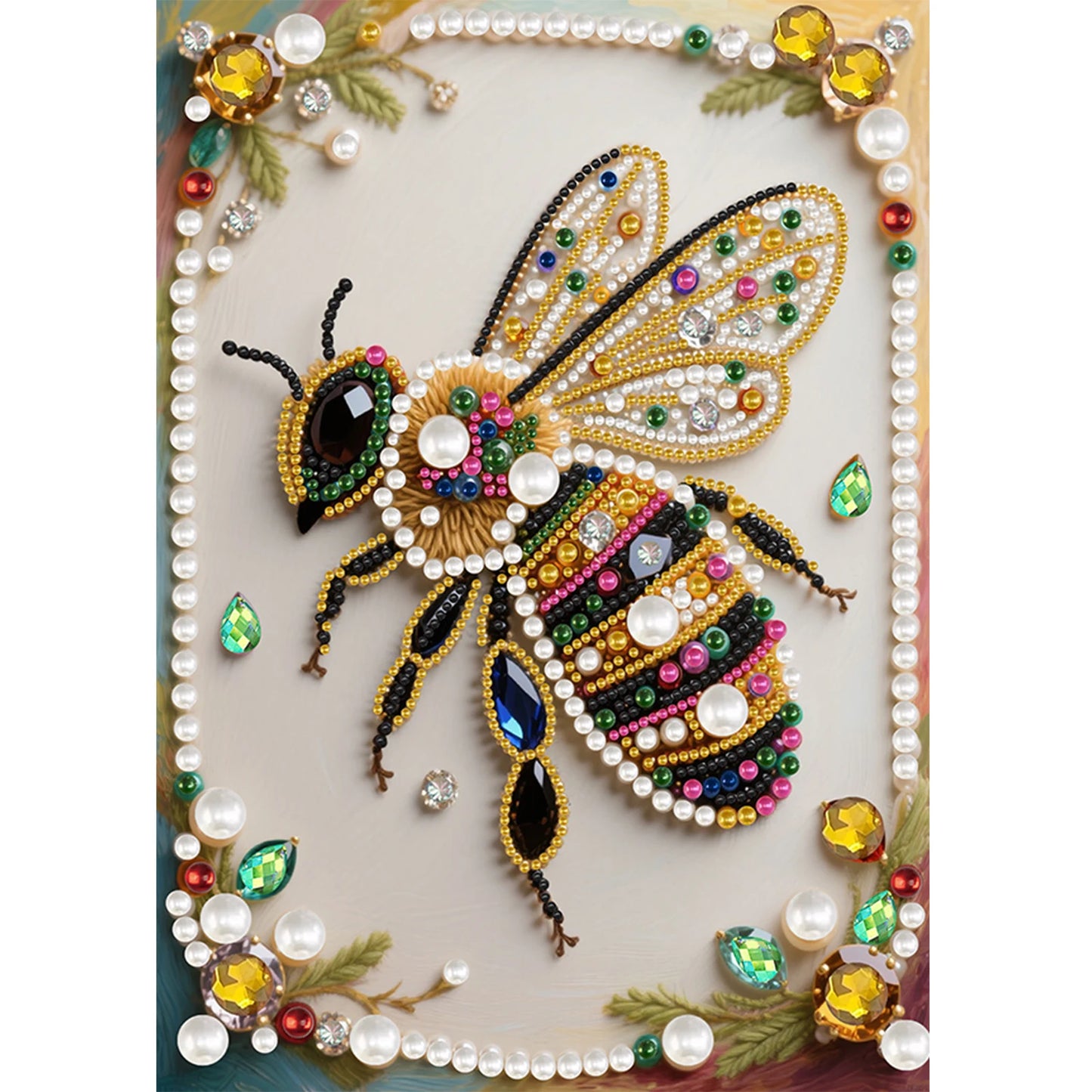 Animal Special Shaped 5D DIY Partial Drill Pearl Gem Diamond Art Painting Kit for Adults Beginners Home Decor 11.81x15.75in