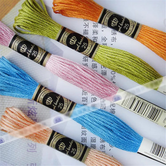 100% Cotton High Quality Cross stitch Floss Embroidery thread Cross Stitch Embroidery Hand Knitting Sewing Weaving 8m 447 color