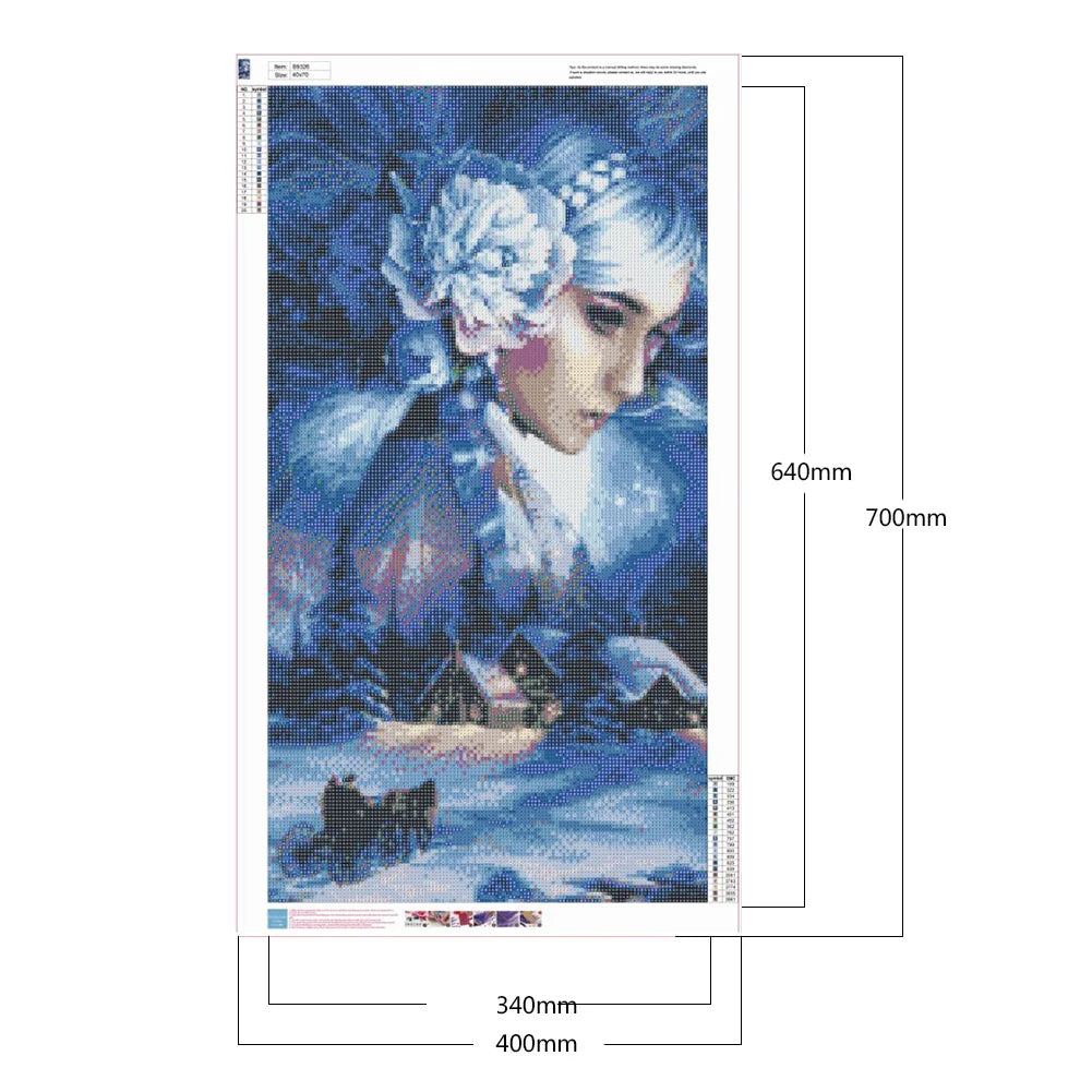 5D Kit Rhinestone DIY Goddess of Four Seasons Full Round Drill Diamond Painting