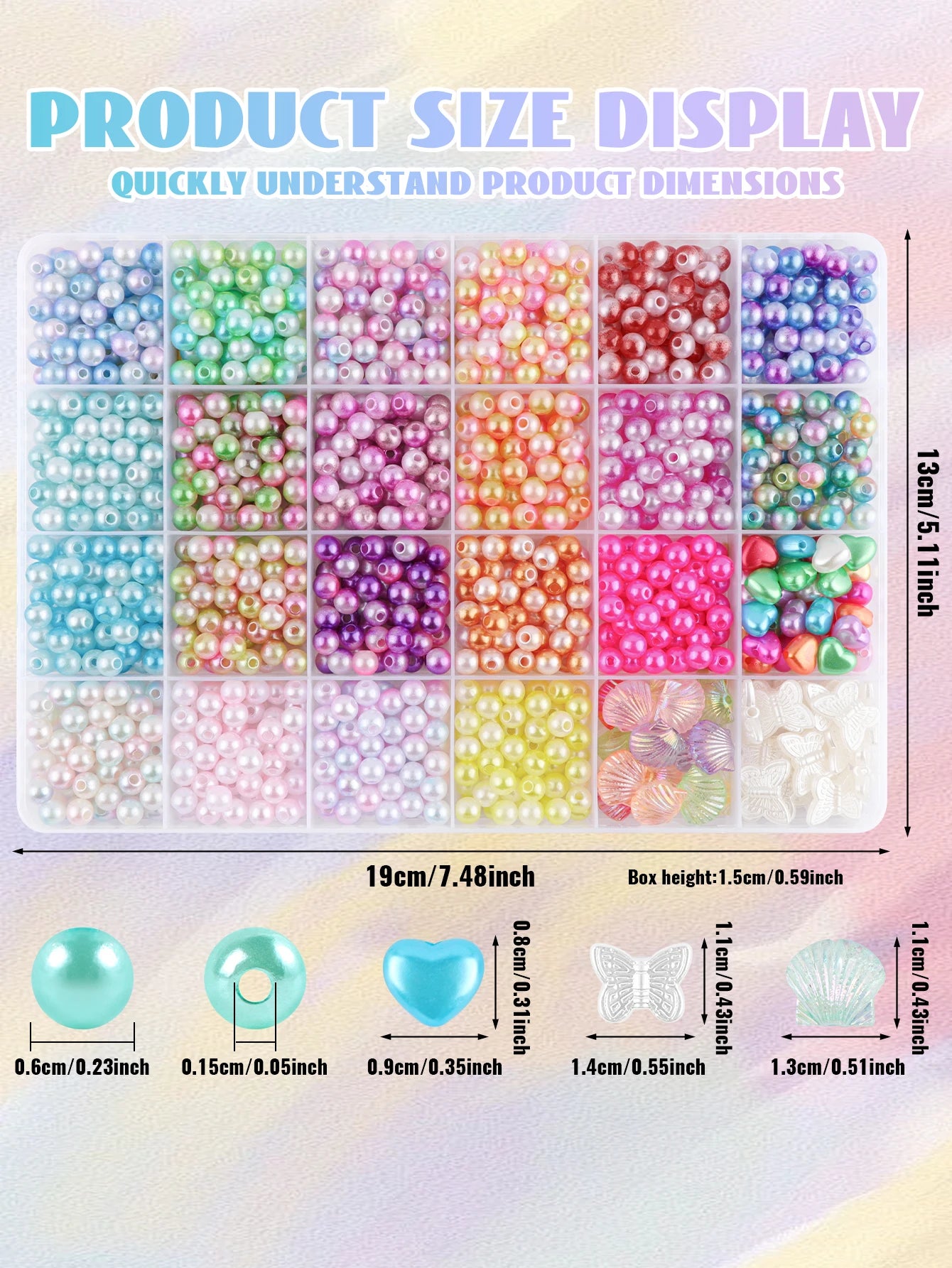 und Bead Set With Hole ABS Imitation Pearl Beads For DIY Crafts Making Sewing Garment Decoration Bead