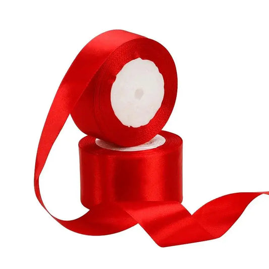 Red Satin Ribbon Wedding Christmas Halloween Party Decoration Gift Wrapping Scrapbooking Supplies DIY Bow Crafts Packing Tape/.,