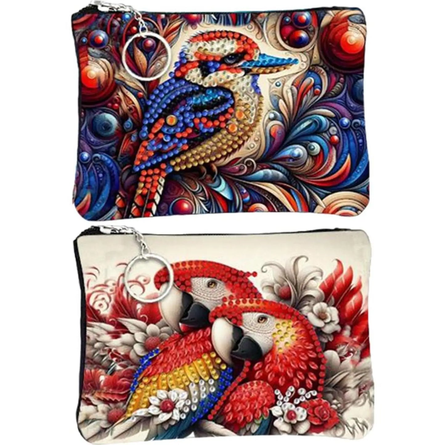 DIY Diamond Painting Creative Rhinestone Handbag Zipper Closure 5D Diamond Painting Coin Pouch for Cash Carry Daily Use Travel