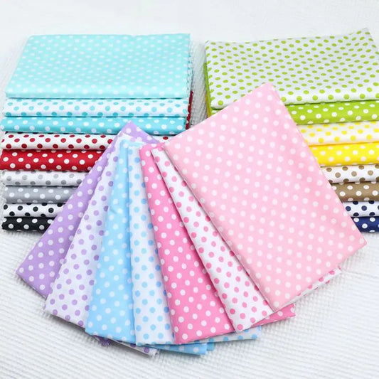 Polka dot print 100% cotton fabric sold by the meter, DIY patchwork, quilt fabric, bedding, bed sheets, pillow decoration