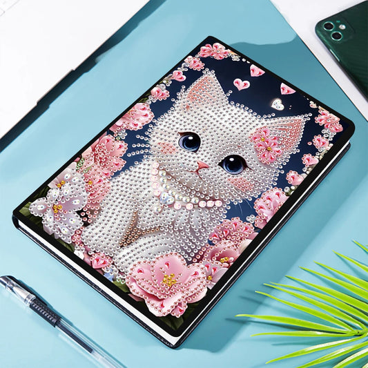 50-Page A5 Size Flower Animal Diamond Painting Diary Book