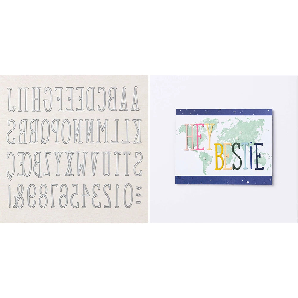 1pc Alphabet & Number Metal Cutting Dies For DIY Card Making Scrapbooking Photo Album Crafting Supplies Template Die Cuts
