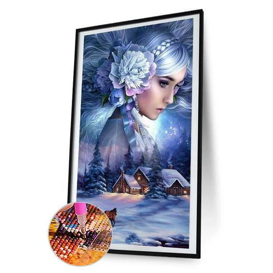 5D Kit Rhinestone DIY Goddess of Four Seasons Full Round Drill Diamond Painting