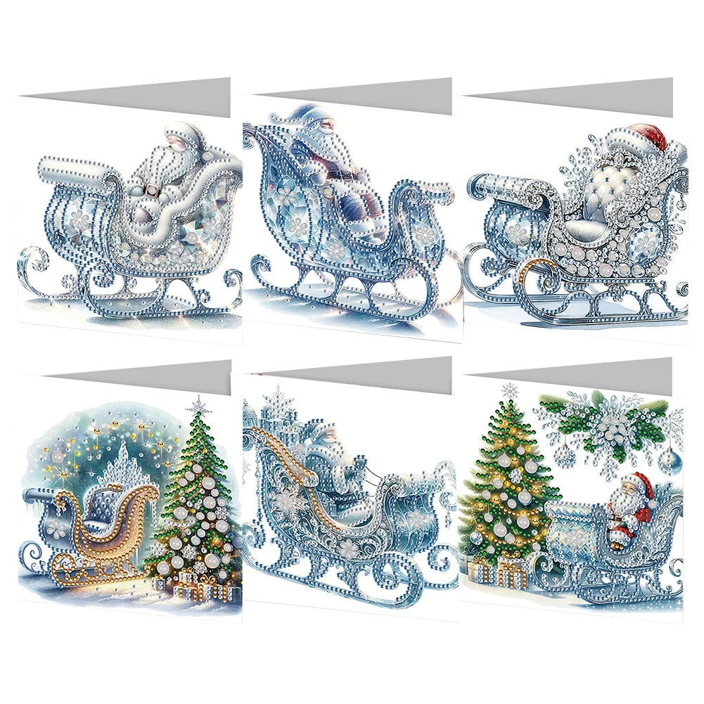 6/12pc DIY Diamond Painting Kits Greeting Card