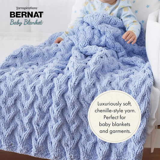 Super Bulky Baby Blue Yarn - 3 Pack, 100g Each, Polyester for Knitting and Crochet Projects