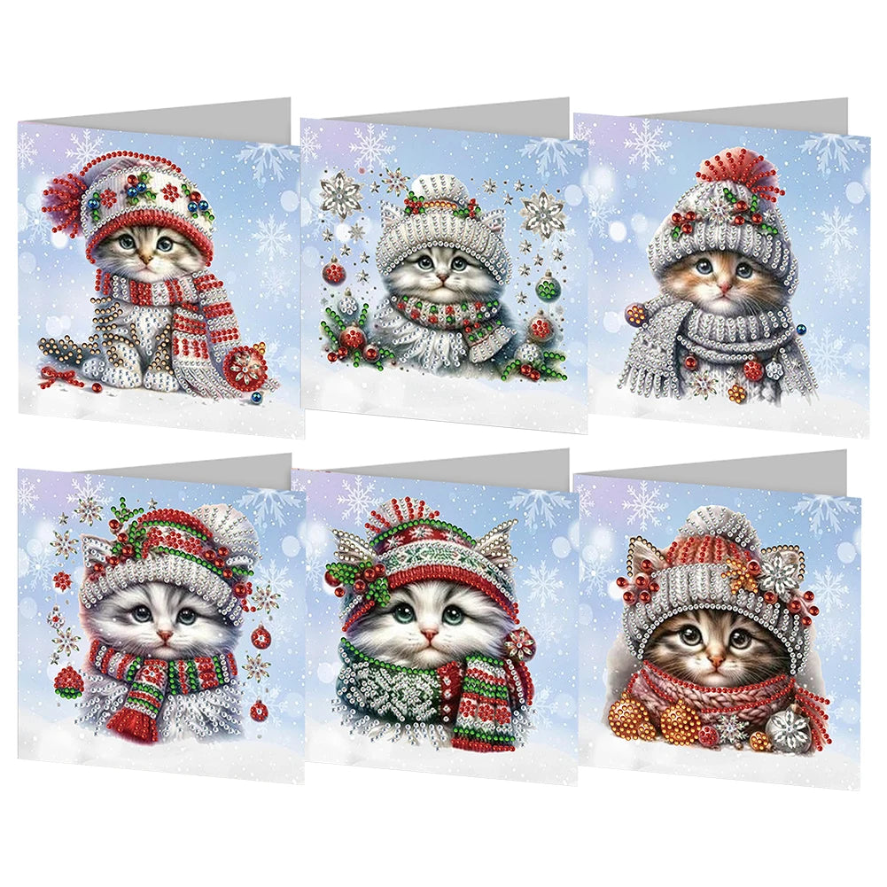 6/12pc DIY Diamond Painting Kits Greeting Card