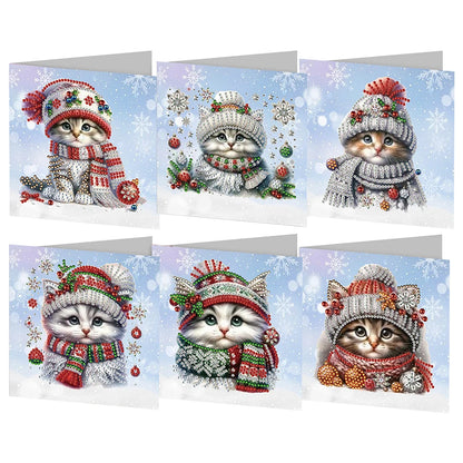 6/12pc DIY Diamond Painting Kits Greeting Card