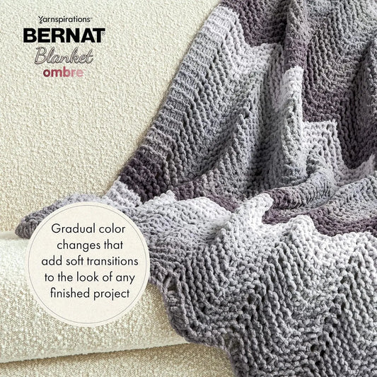 Ombre Eggplant Yarn - 2 Pack, 300g/10.5oz Polyester Super Bulky for Knitting and Crochet