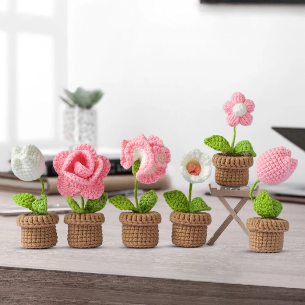 Potted Plant Crochet Kit DIY Crochet Starter Kit with Step-by-Step Video Tutorials Knitting Crocheting Kit for Adults