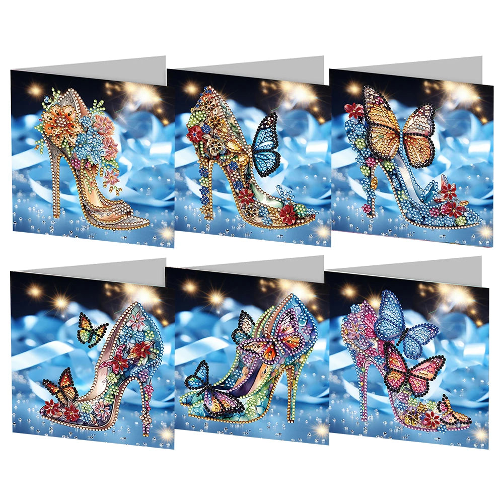 6/12pc DIY Diamond Painting Kits Greeting Card