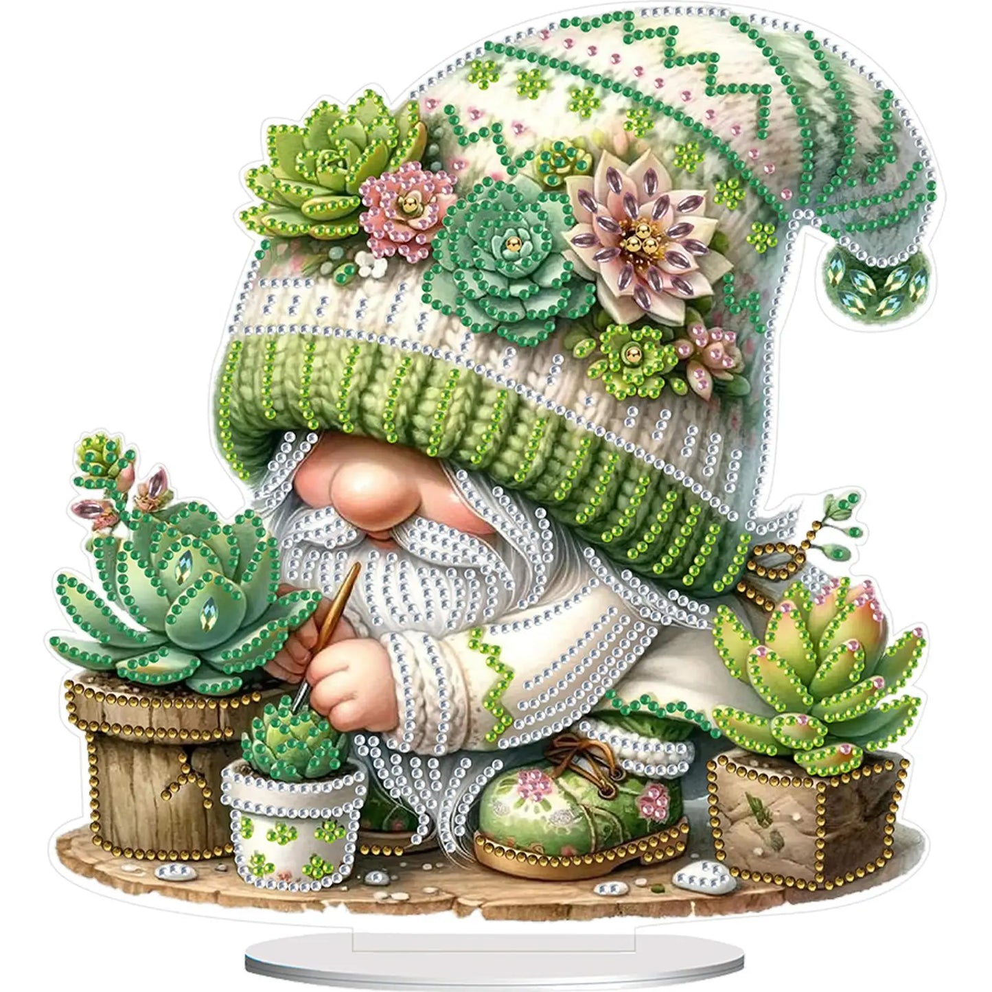 2D Flat Gnome Print DIY Desktop Diamond Art Kits