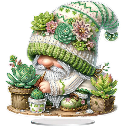 2D Flat Gnome Print DIY Desktop Diamond Art Kits