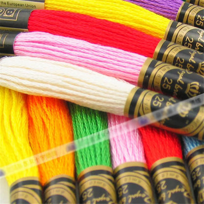 100% Cotton High Quality Cross stitch Floss Embroidery thread  Cross Stitch Embroidery Hand Knitting Sewing Weaving 8m 447 color