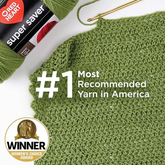 Super Saver Medium Thyme Yarn - 3 Pack of 198g/7oz - Acrylic - 4 Medium (Worsted) - 364 Yards - Knitting/Crochet