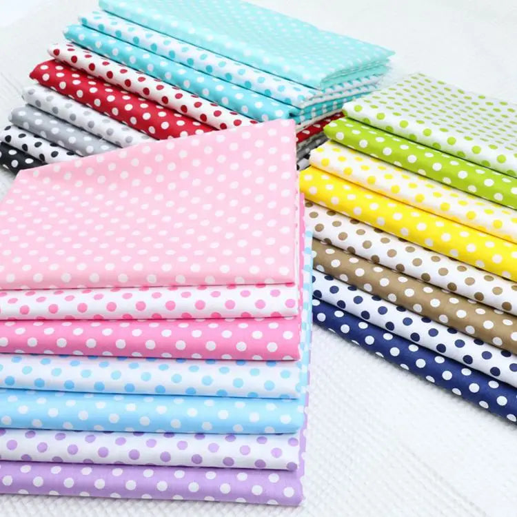 Polka dot print 100% cotton fabric sold by the meter, DIY patchwork, quilt fabric, bedding, bed sheets, pillow decoration