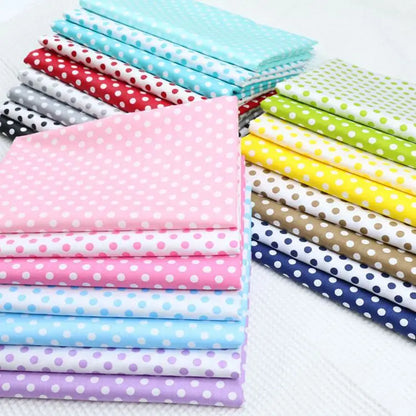 Polka dot print 100% cotton fabric sold by the meter, DIY patchwork, quilt fabric, bedding, bed sheets, pillow decoration