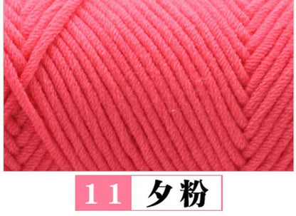 100g Pure Colour Lover Yarn Soft Milk Cotton Yarn Woolen Yarn 8 ply Thread for Knitting Scarf Wool Handmade DIY Scarves Gift