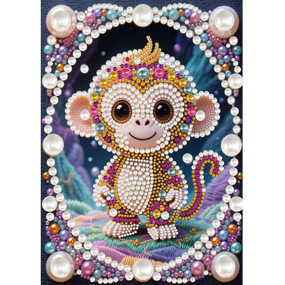 Animal Special Shaped 5D DIY Partial Drill Pearl Gem Diamond Art Painting Kit for Adults Beginners Home Decor 11.81x15.75in