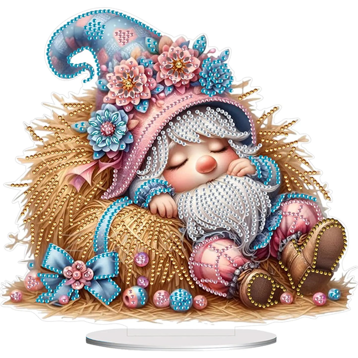 2D Flat Gnome Print DIY Desktop Diamond Art Kits