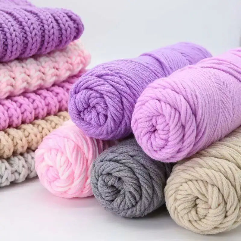 100g Pure Colour Lover Yarn Soft Milk Cotton Yarn Woolen Yarn 8 ply Thread for Knitting Scarf Wool Handmade DIY Scarves Gift