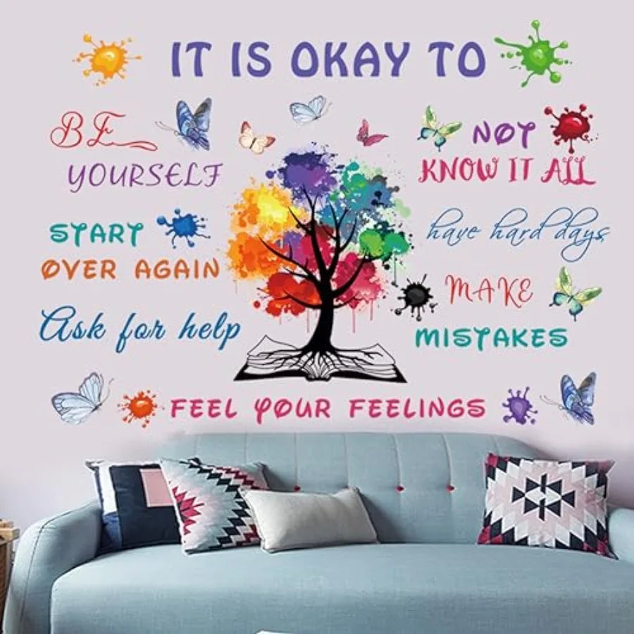 Colorful Inspirational Quote Wall Decal Motivational Vinyl Sticker