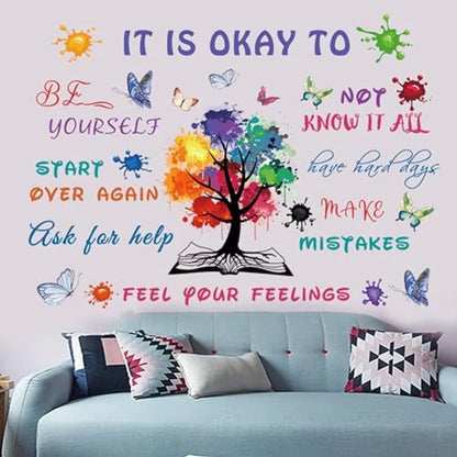 Colorful Inspirational Quote Wall Decal Motivational Vinyl Sticker