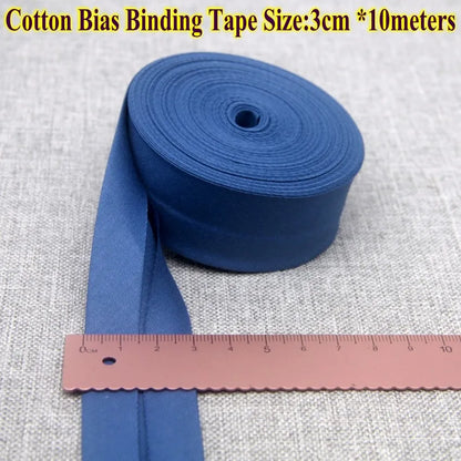 30mm x 10m Cotton Bias Binding Tape DIY Handmade Sewing for Children's clothing quilts tablecloth edge strip