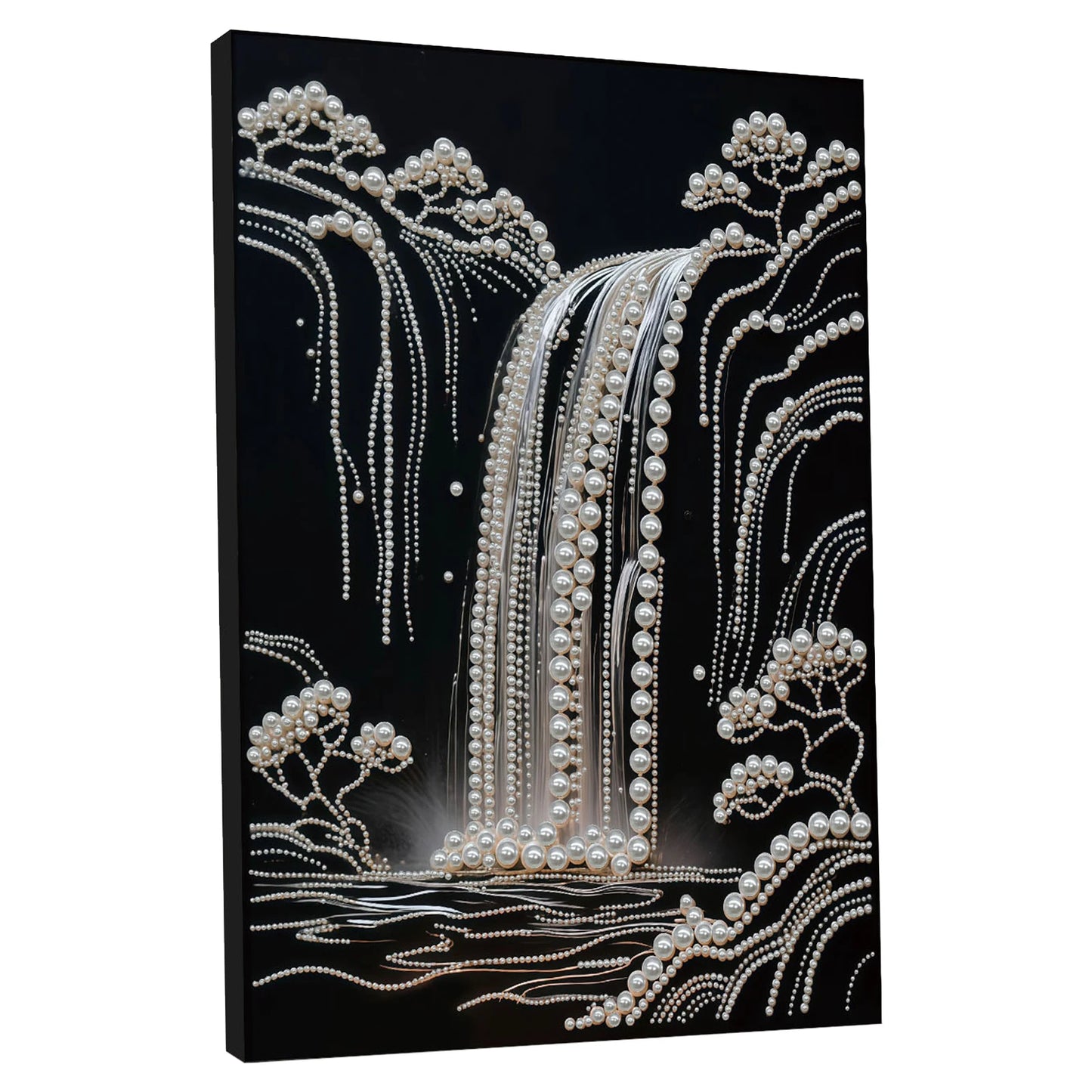 Pearl DIY Diamond Dots Paintings Picture Arts Craft 11.8x15.7inch with Frame for Adults/Beginners Gift Idea Home Decor