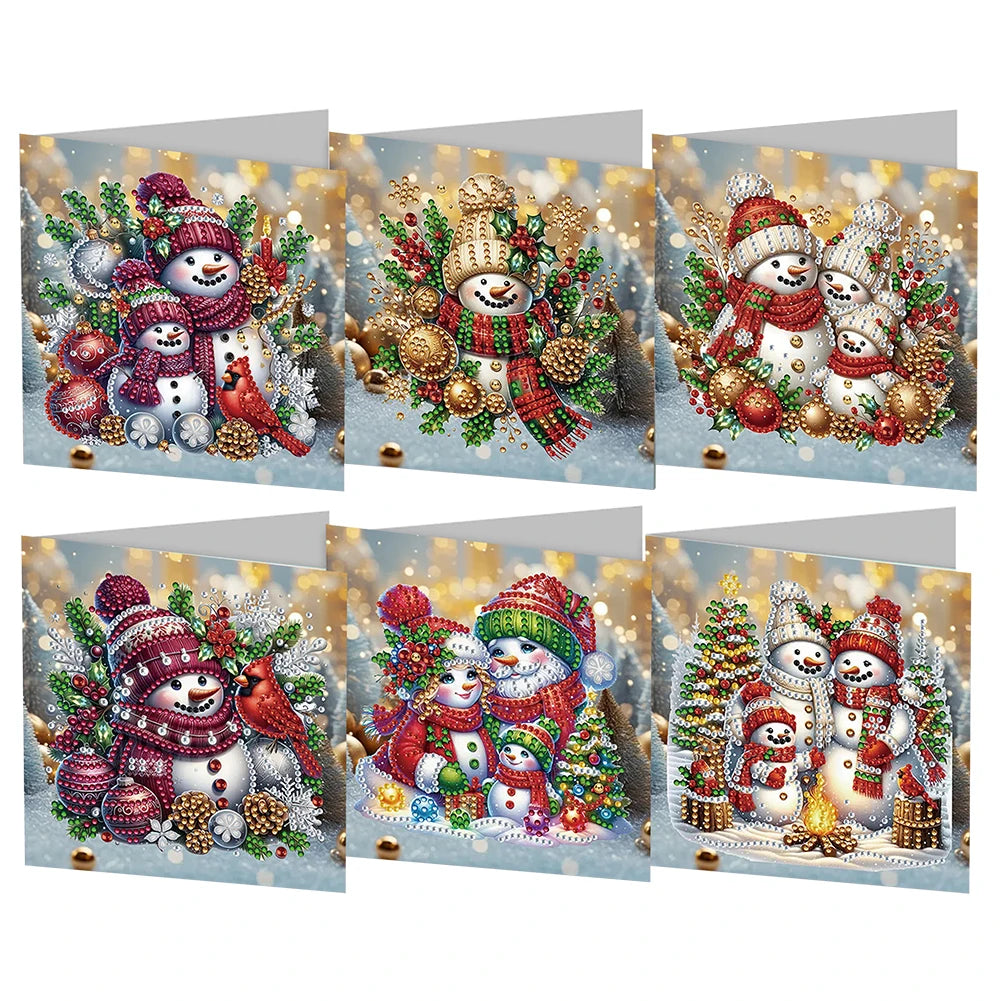 6/12pc DIY Diamond Painting Kits Greeting Card