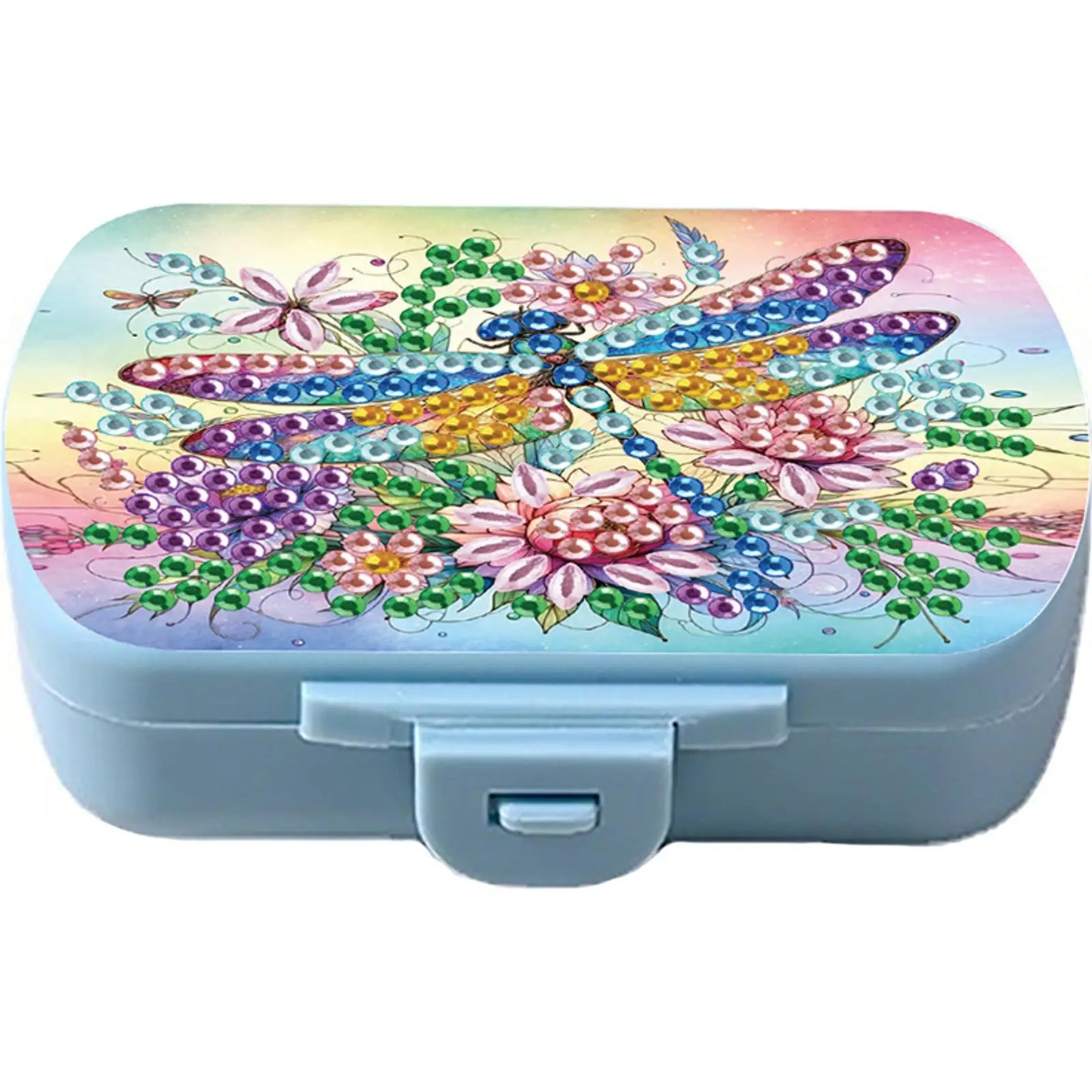 Diamond Painting Kit Square Pill Box Mini Portable Travel Medicine Storage Box for Outdoor Sports Business Trip Or Handbag