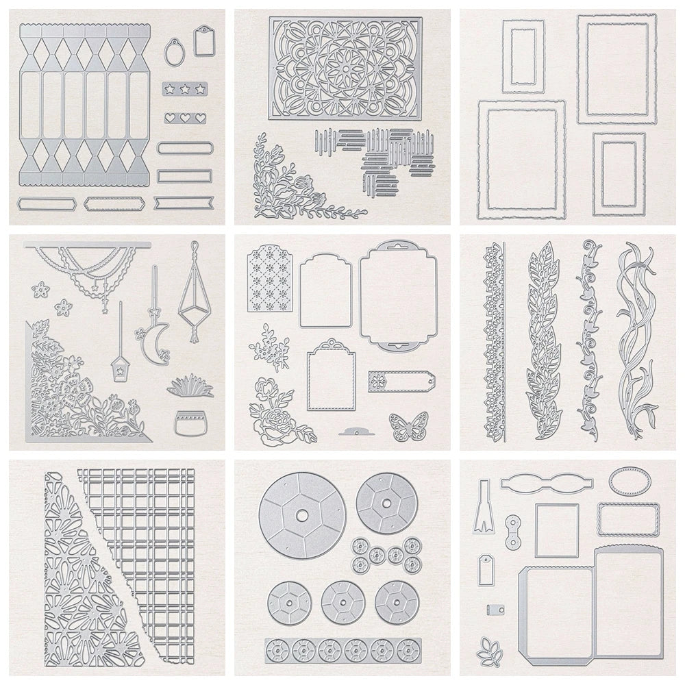 Flower Lace Edge Corner Metal Cutting Dies Layered Frame Candy Diecut Mould For DIY Scrapbooking Decor Paper Album Card Making
