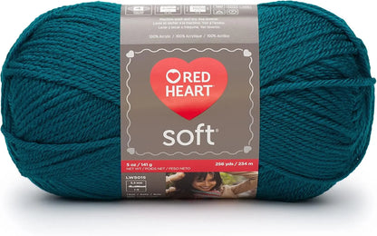 Soft Teal Acrylic Yarn - 3 Pack, 141g Each, Worsted Weight for Knitting and Crochet Projects