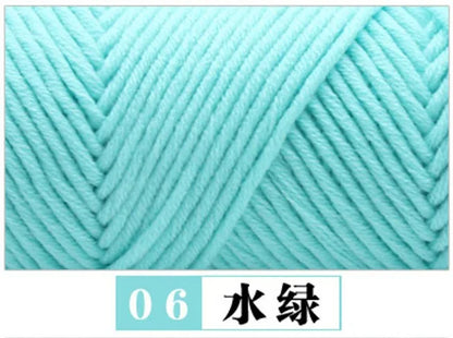 100g Pure Colour Lover Yarn Soft Milk Cotton Yarn Woolen Yarn 8 ply Thread for Knitting Scarf Wool Handmade DIY Scarves Gift