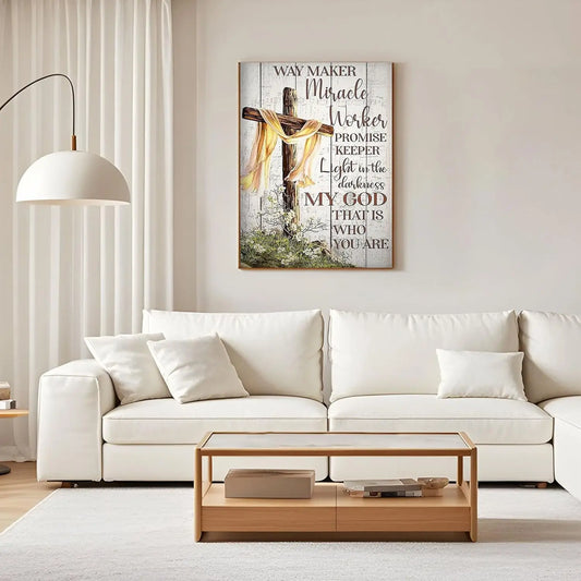 5D Christian Cross Diamond Painting Kit for Adults, DIY Religious Art with Extra Gems, 12x16 Inch Home Decor