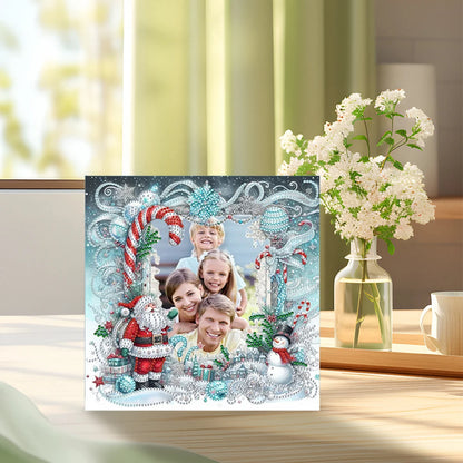 2D Flat DIY Xmas Diamond Painting Photo Frame Partial Drill