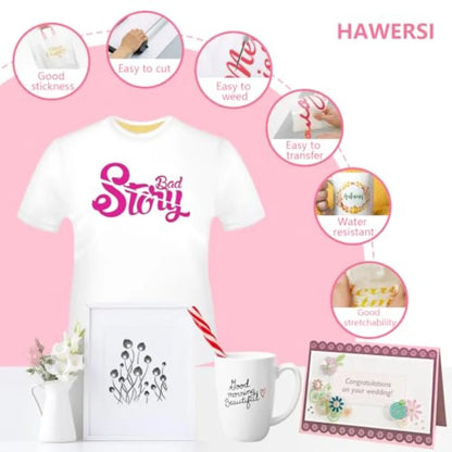 All-in-One Ultimate Accessories Bundle for Cricut Joy Xtra134pcs Starter Kit with Heat Transfer Vinyl Adhesive Vinyl Weeding To