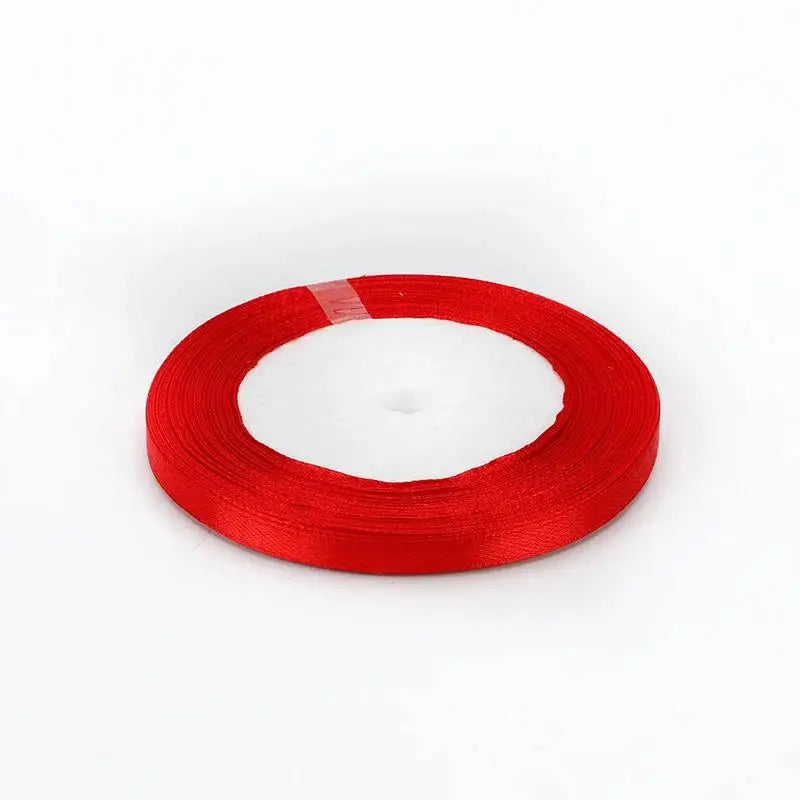 Red Satin Ribbon Wedding Christmas Halloween Party Decoration Gift Wrapping Scrapbooking Supplies DIY Bow Crafts Packing Tape/.，