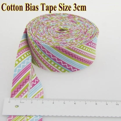 30mm x 10m Cotton Bias Binding Tape DIY Handmade Sewing for Children's clothing quilts tablecloth edge strip