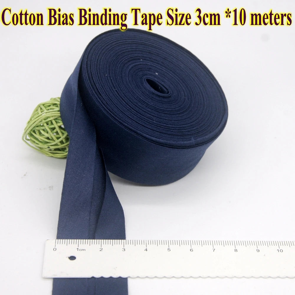 30mm x 10m Cotton Bias Binding Tape DIY Handmade Sewing for Children's clothing quilts tablecloth edge strip