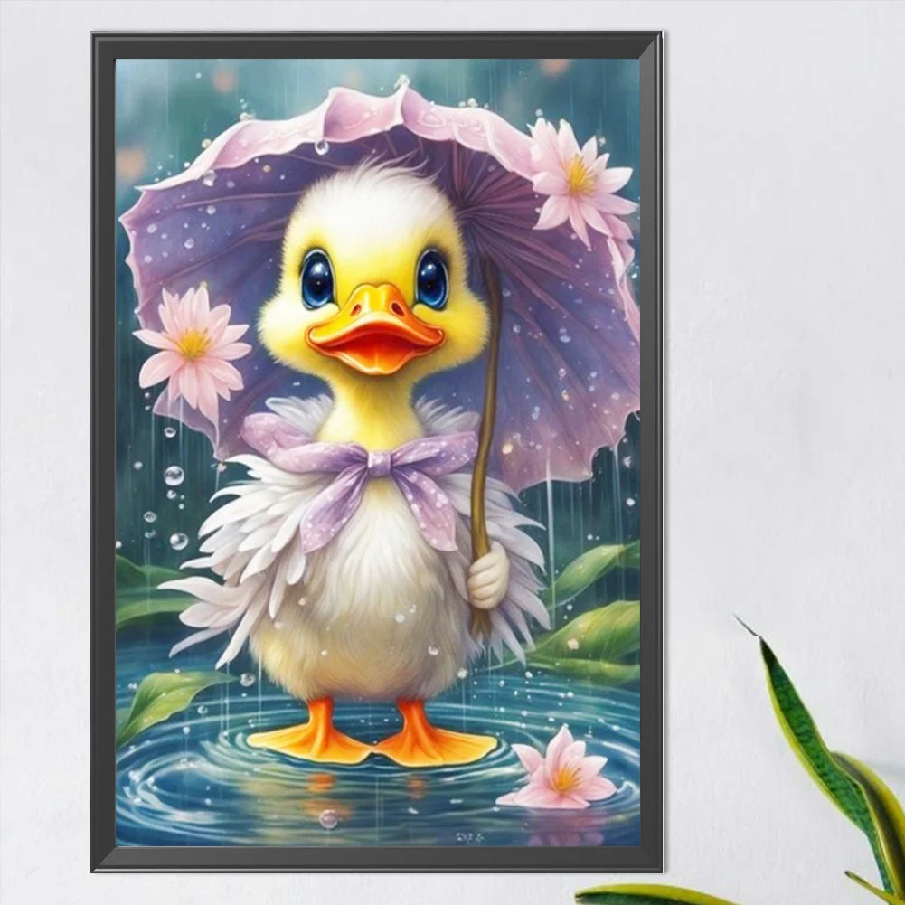 5D DIY Full Round Drill Partial AB Diamond Painting Duck Kit Art Decor 45x65cm