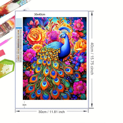 5D DIY Diamond Painting Animal Colorful Peacock 30x40cm Round Drill Embroidery Butterfly Owl Home Decor Cross Stitch Kits