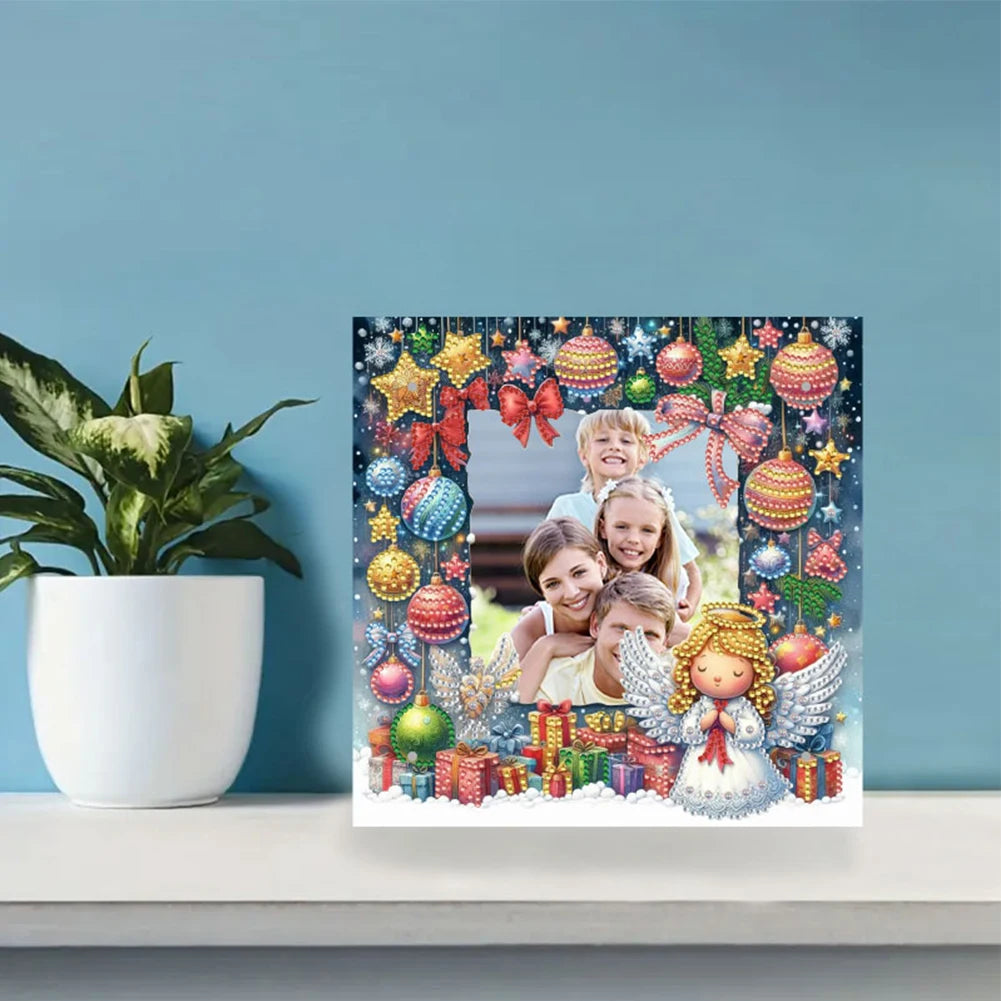 2D Flat DIY Xmas Diamond Painting Photo Frame Partial Drill