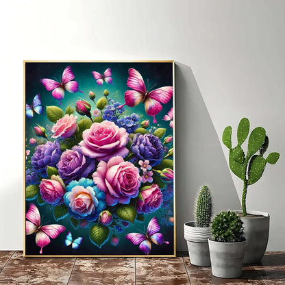 5D DIY Animal Butterfly Diamond Painting Kit Mosaic Flower Full Round Drill Painting Home Decor Art Gift Rhinestone Pictures
