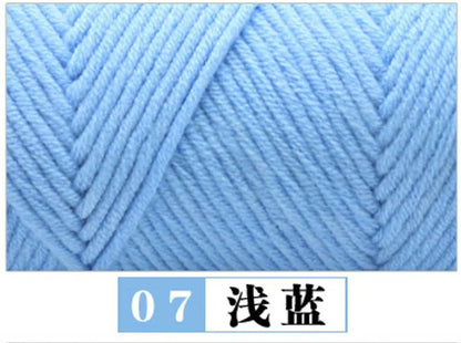 100g Pure Colour Lover Yarn Soft Milk Cotton Yarn Woolen Yarn 8 ply Thread for Knitting Scarf Wool Handmade DIY Scarves Gift