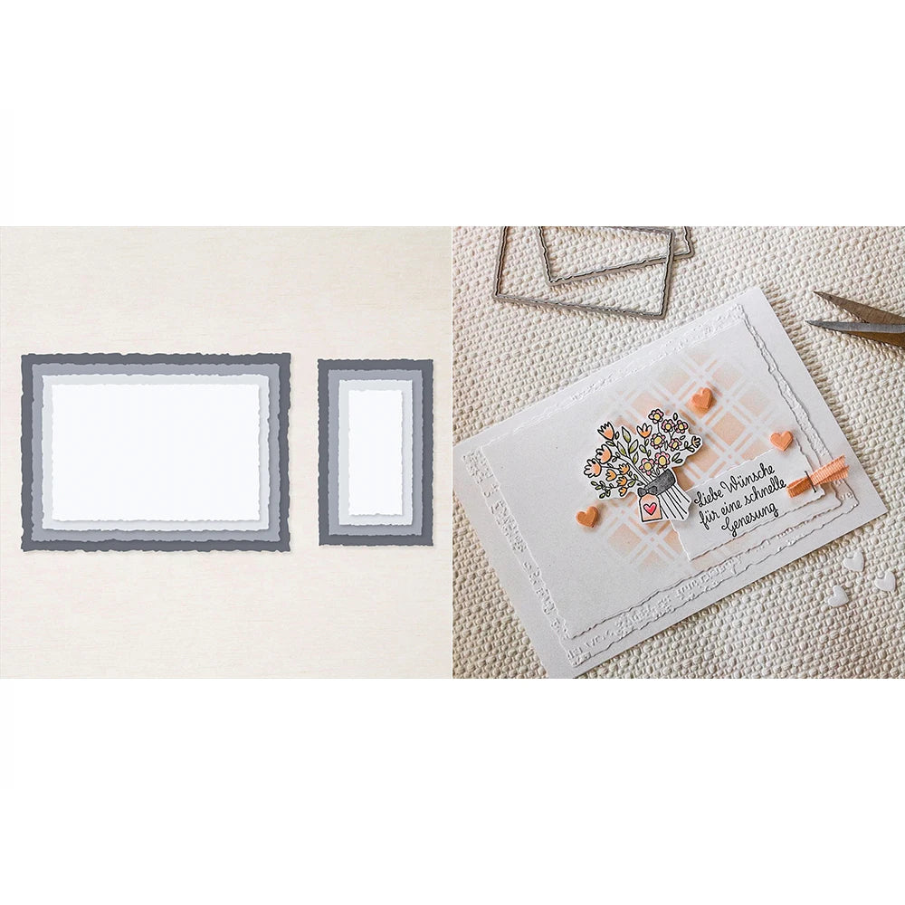 Flower Lace Edge Corner Metal Cutting Dies Layered Frame Candy Diecut Mould For DIY Scrapbooking Decor Paper Album Card Making