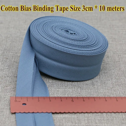30mm x 10m Cotton Bias Binding Tape DIY Handmade Sewing for Children's clothing quilts tablecloth edge strip